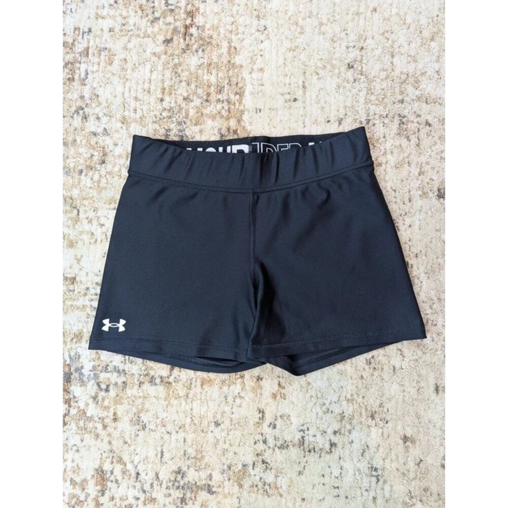 Under Armour HeatGear Compression Shorts Black Spandex Shorts Women's Size Large